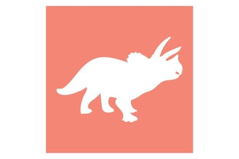 Dinosaur Triceratops Silhouette Svg Cut File By Creative Fabrica Crafts · Creative Fabrica