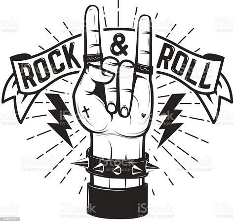 Learn i love rock n' roll faster with songsterr plus plan! Rock And Roll Sign Human Hand With Heavy Metal Sign Stock ...