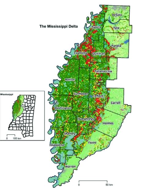 The Study Area Counties Of The Mississippi Delta Download