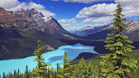 Banff National Park Canada Moraine Lake Landscape Blue