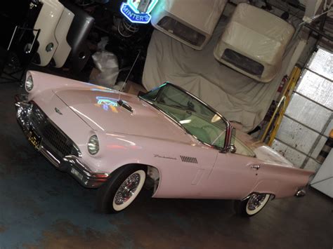 1957 Dusk Rose “pink” Thunderbird Colonial White Interior