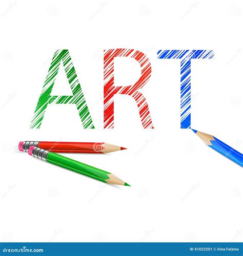 Art Word Drawn With Pencils Stock Vector Illustration Of Concept