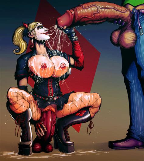 Rule 34 Batman Series Dc Devil Hs Harley Quinn Huge Breasts Huge Cock Joker Messy Monster