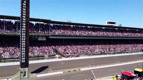 Start Of 2014 Indy 500 From Pit Lane Terrace Suite Youtube