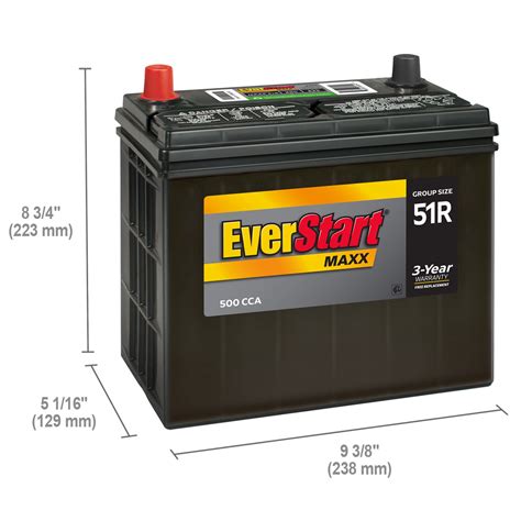 Buy EverStart Maxx Lead Acid Automotive Battery Group Size 51R 12