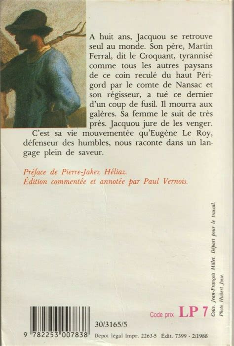 Jacquou le Croquant Eugène Le Roy Le Livre de Poche n3165 1988