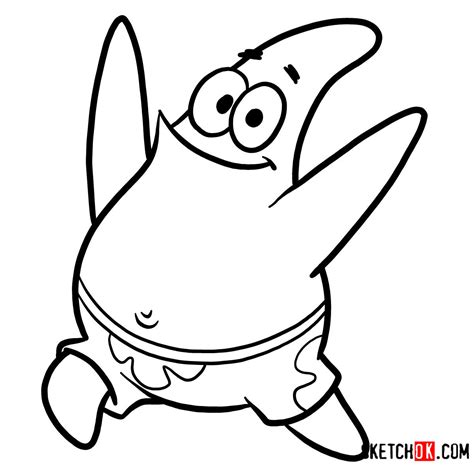 How To Draw Patrick From Spongebob Squarepants 7 Steps Pedalaman