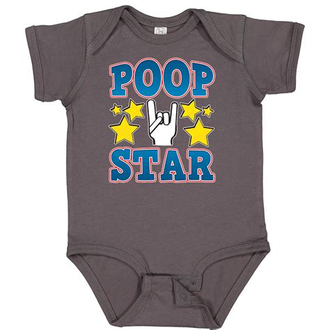 Poop Star Infant Creeper Charcoal Grey Inktastic