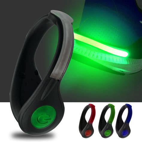 Pair Led Usb Rechargeable Shoe Light Clips For Running Jogging