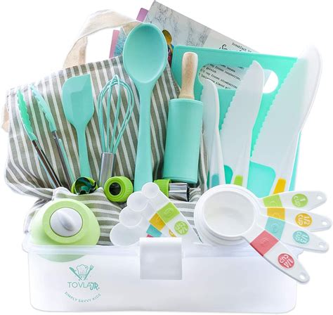 Tovla Jr Kids Cooking And Baking T Set With Storage Case Complete