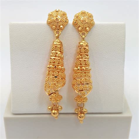 Real Gold Gold Jhumka Designs With Weight And Price