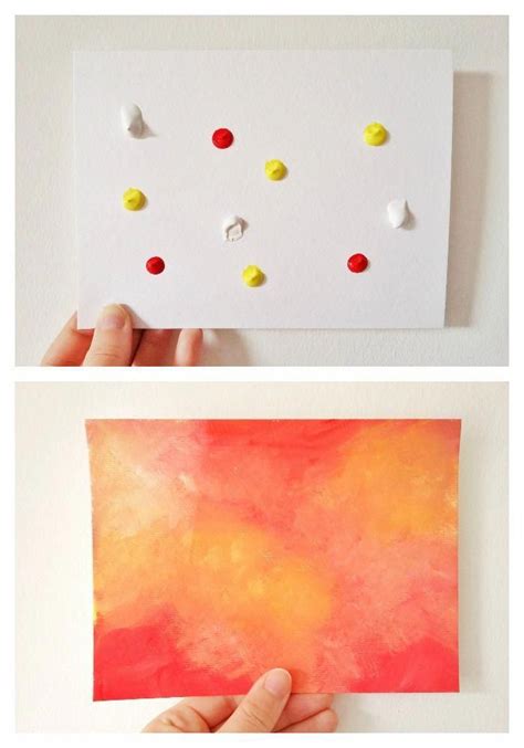 Easy Abstract Acrylic Painting Diy Birch And Button Abstract Art