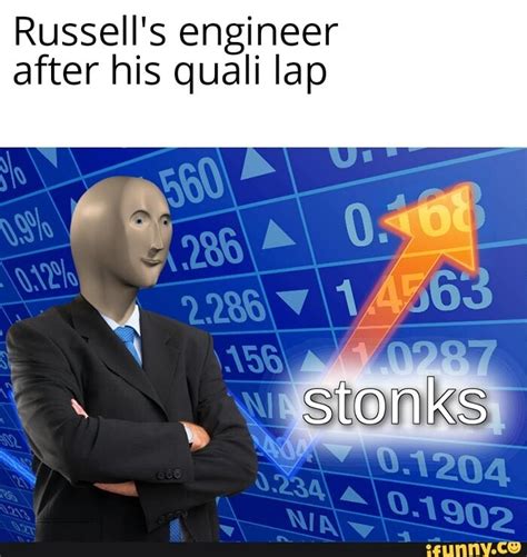 Russells Engineer After His Quali Lap Stonks Ifunny
