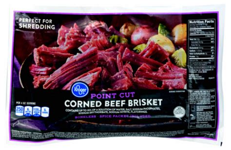 I know, not very original but very tasty hot or cold. Food 4 Less - Kroger® Point Cut Corned Beef Brisket, 1 rw