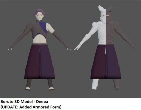 Boruto 3d Model Deepa Armored Attempt By Chakrawarrior2012 On