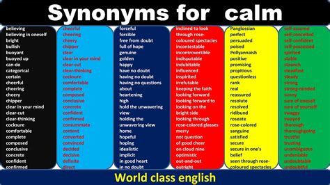 60 Synonyms For Calmantonyms Synonyms For Daily Usesynonyms Antonyms