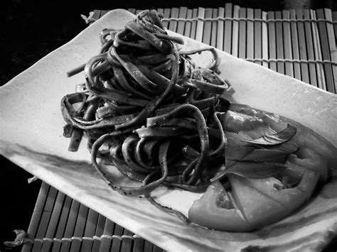 Free Images Black And White Meal Cuisine Pasta Pesto Tomato