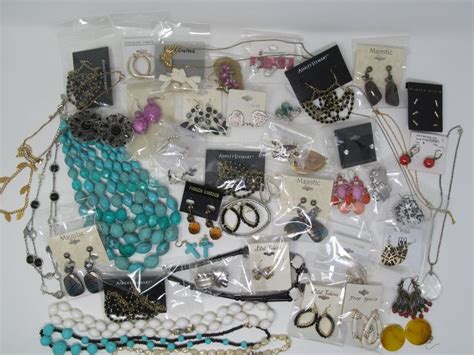 Vintage Jewelry Lot Earrings And Necklaces 50 Pieces Included By