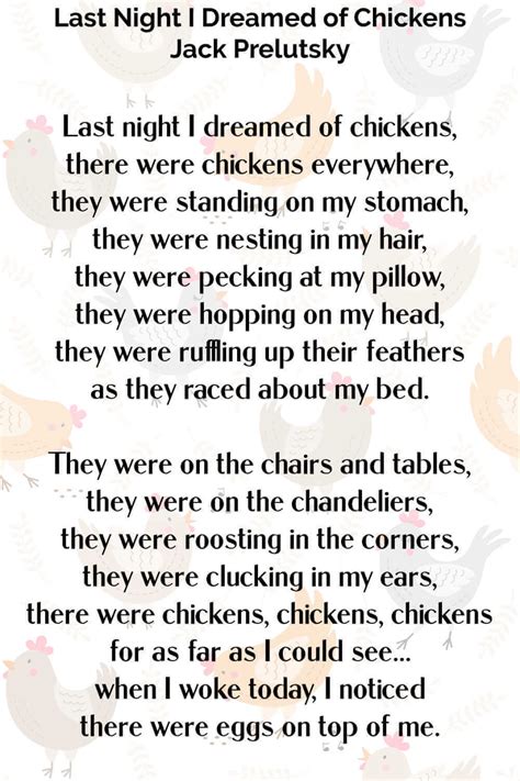 Poem About A Chicken Write Your Own Or Read Others