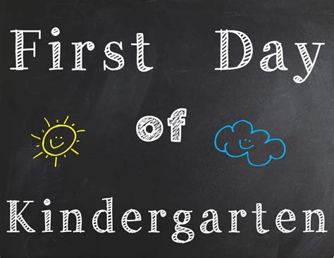 First Day Of Kindergarten Postersign ~ Instant Download~ Printable