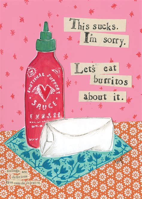 Burritos Greeting Card Curlygirldesign