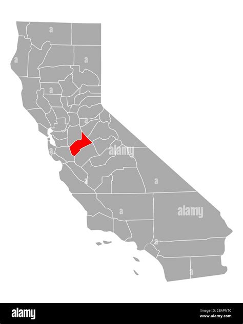 Map Of Stanislaus In California Stock Photo Alamy