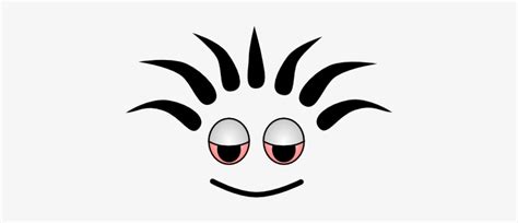 Crazy Eye Black And White Funny Png Clipart Transparent Png 555x392