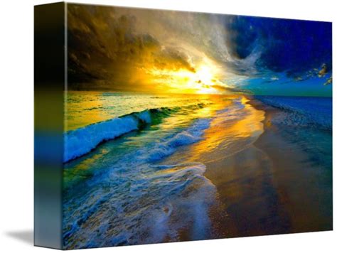 Beautiful Ocean Sunset Prints Waves And Beach By Eszra Tanner Beach