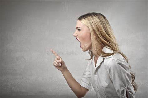 Young Woman Yelling Stock Image Image Of Woman Female 32890553
