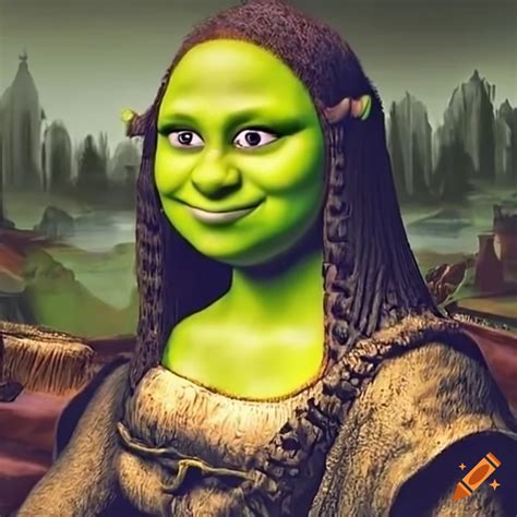 Shrek Transformed Into The Mona Lisa