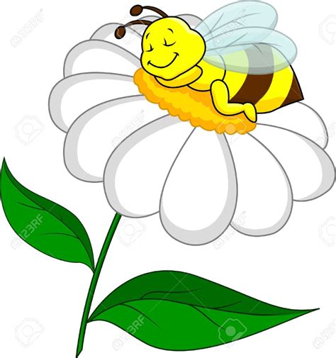 Abeja en la flor del sueño Dibujo de abeja Fotos de abeja Arte con