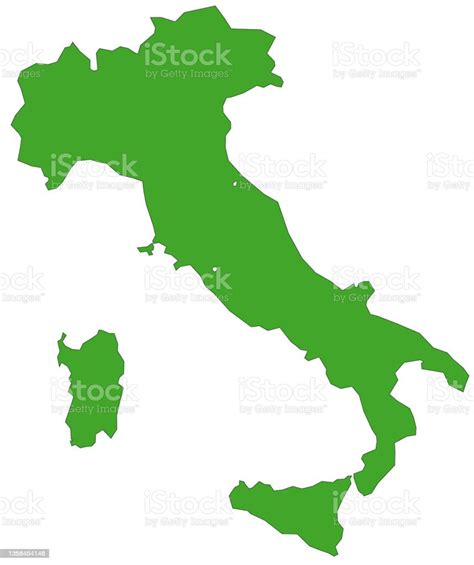 Mappa Dellitalia In Verde Immagini Vettoriali Stock E Altre Immagini