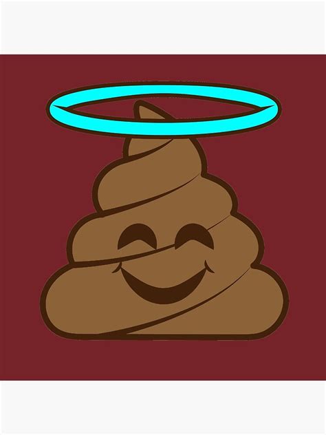 Poop Emoji Halo Poster For Sale By Jvshop Redbubble