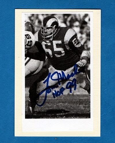 1966 78 Tom Mack Los Angeles Rams 4x6 Autographed Photo Hof Ebay
