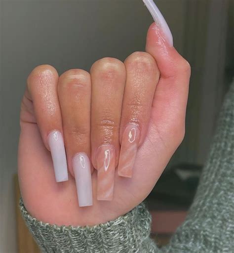 Tapered Square Nails Long Ideas Tapered Squoval Naijasuperfans Nail Design Ideas