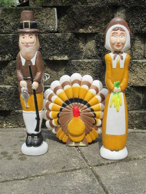 Thanksgiving Autumn Pilgrim Turkey Blow Mold Don Featherstone Yard