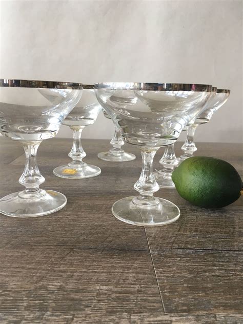 Vintage Champagne Coupes Champagne Glasses Set Of 6 Crystal