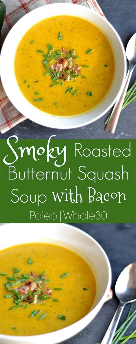 Smoky Roasted Butternut Squash Soup with Bacon ...