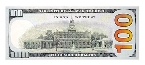 Back Right Half Of The New One Hundred Dollar Bill Stock Image Image