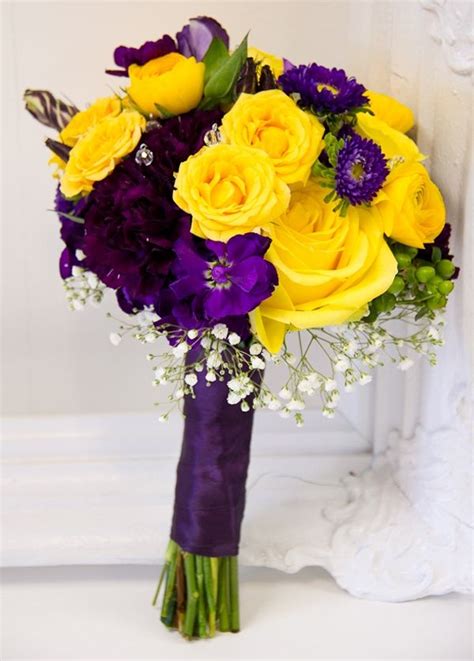 It opens well with a long. EVERYTHING ELSE | Yellow wedding flowers, Purple wedding ...