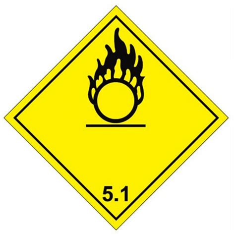 5 1 Oxidising Hazard Labels