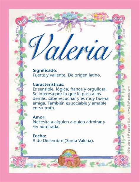 Significado Del Nombre Valeria Origen Y Significado De Valeria My Xxx