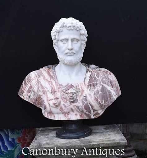 Italian Marble Bust Roman Emperor Hadrian Scotland Hadrians Wall