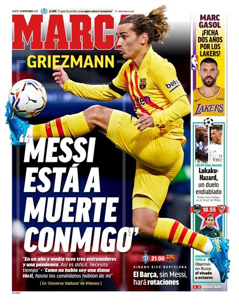 La Portada Del Diario Marca 24112020