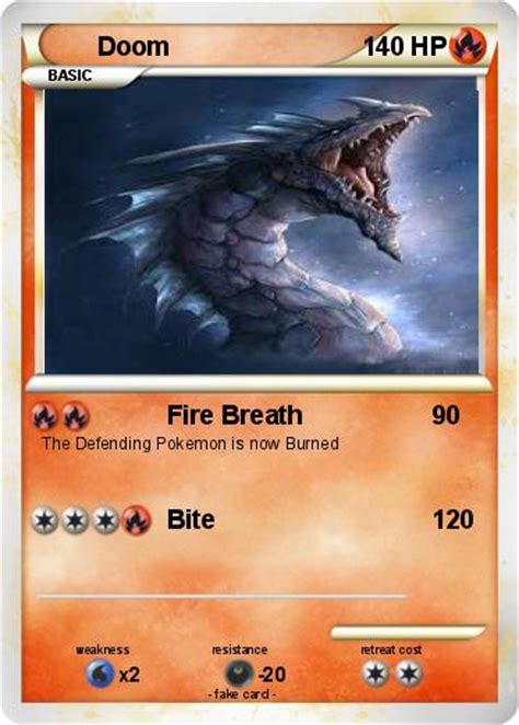 Pokémon Doom 428 428 Fire Breath My Pokemon Card