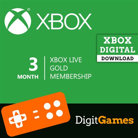 Xbox Live 3 Month Membership Gold Subscription Digital Code Only