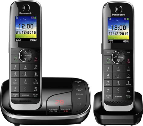 Buy Panasonic Kx Tgj322eb Cordless Phone With Answering Machine Twin