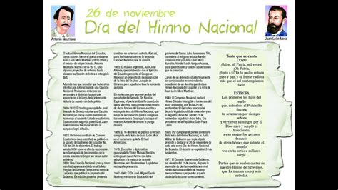 Historia Del Himno Nacional De Ecuador Youtube
