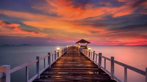 Free Photo Romantic Sunset Bspo07 Clouds Landscape Free Download