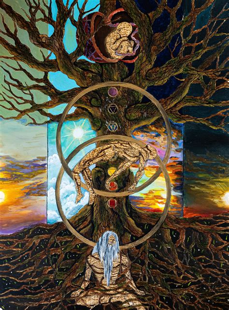 Original Tree Of Life Reincarnation Art Print Original Acrylic